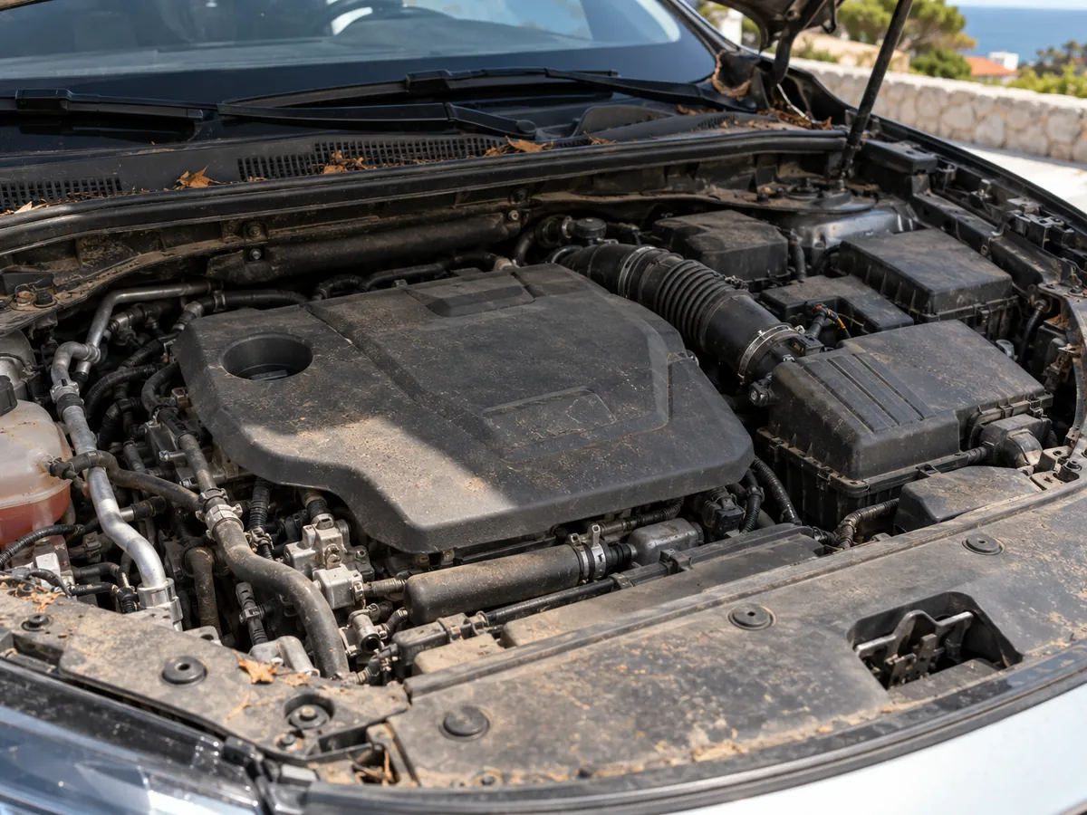 Compartimento do motor — Antes