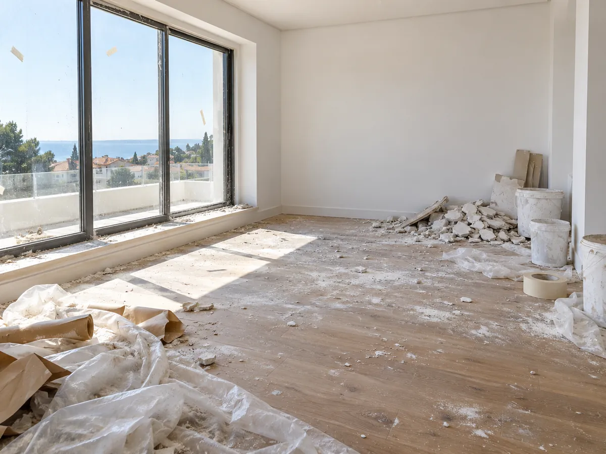 Obra acabada. Casa pronta a habitar. — Antes